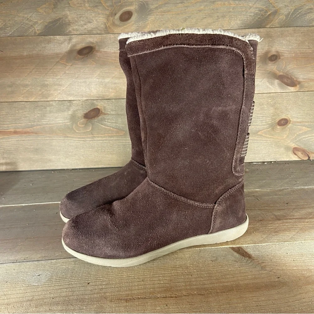 Crocs Adela womens size 5 shoes brown suede pull on lined snow boots